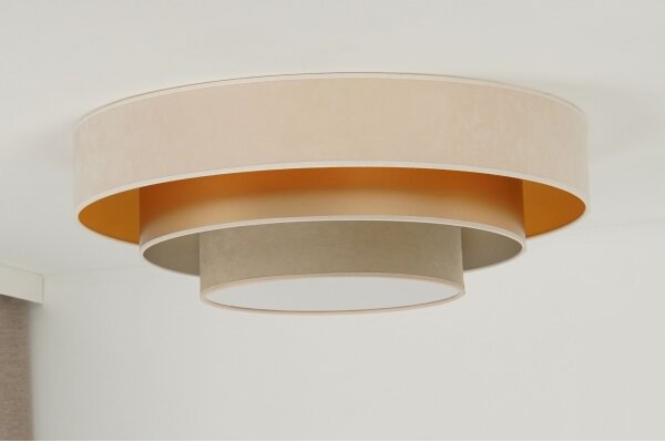 Duolla - LED Stropné svietidlo LUNETA LED/26W/230V pr. 60 cm 4000K krémová/zlatá