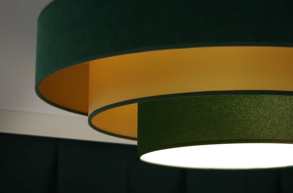 Duolla - LED Stropné svietidlo LUNETA LED/26W/230V pr. 60 cm 4000K zelená/zlatá