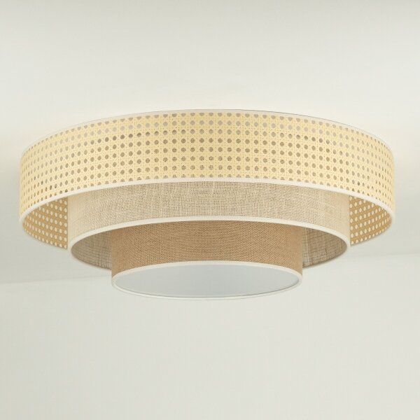 Duolla - LED Stropné svietidlo LUNETA LED/26W/230V pr. 60 cm 4000K ratan/béžová