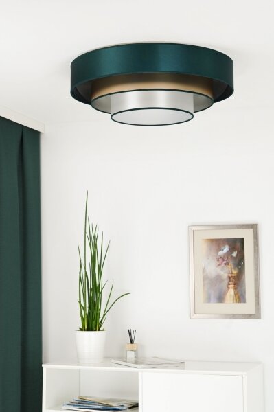 Duolla - LED Stropné svietidlo LUNETA LED/26W/230V pr. 60 cm 4000K zelená/zlatá