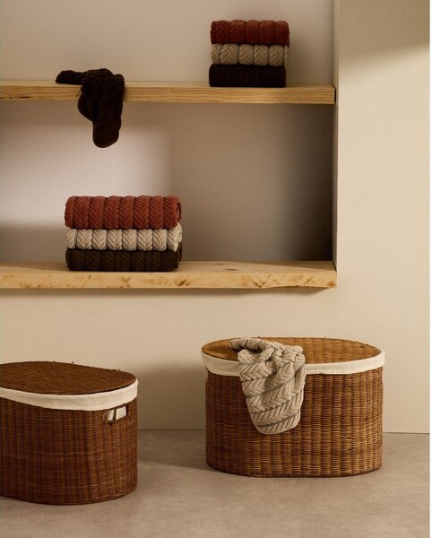 Ratanové košíky v súprave 2 ks 50x36x32 cm Indali – Kave Home