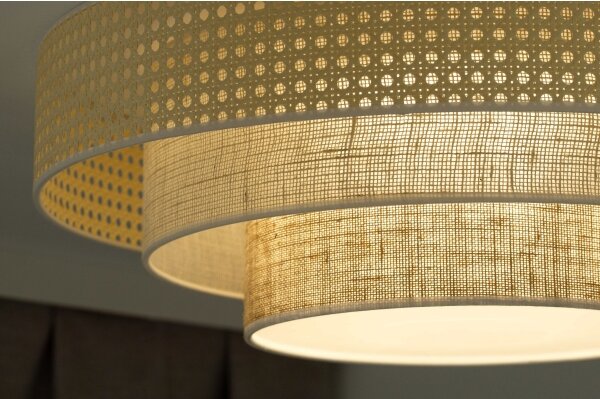 Duolla - LED Stropné svietidlo LUNETA LED/26W/230V pr. 60 cm 4000K ratan/béžová
