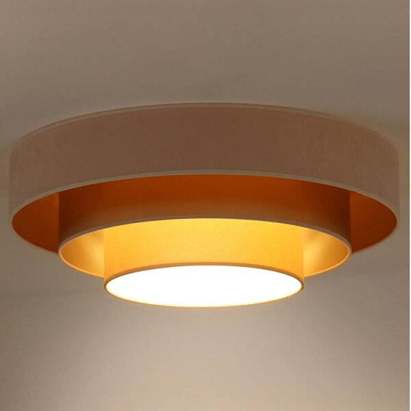 Duolla - LED Stropné svietidlo LUNETA LED/26W/230V pr. 60 cm 4000K krémová/zlatá