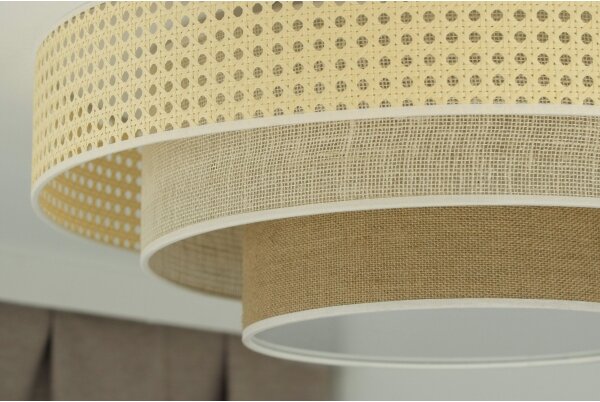 Duolla - LED Stropné svietidlo LUNETA LED/26W/230V pr. 60 cm 4000K ratan/béžová