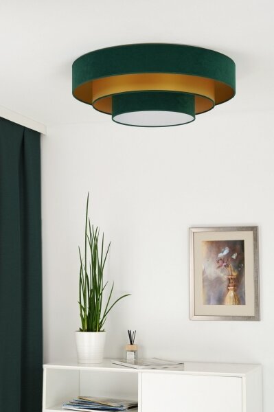 Duolla - LED Stropné svietidlo LUNETA LED/26W/230V pr. 60 cm 4000K zelená/zlatá