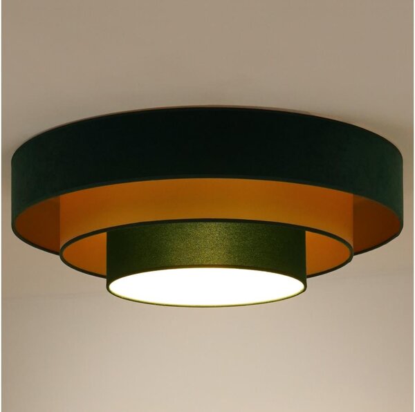 Duolla - LED Stropné svietidlo LUNETA LED/26W/230V pr. 60 cm 4000K zelená/zlatá