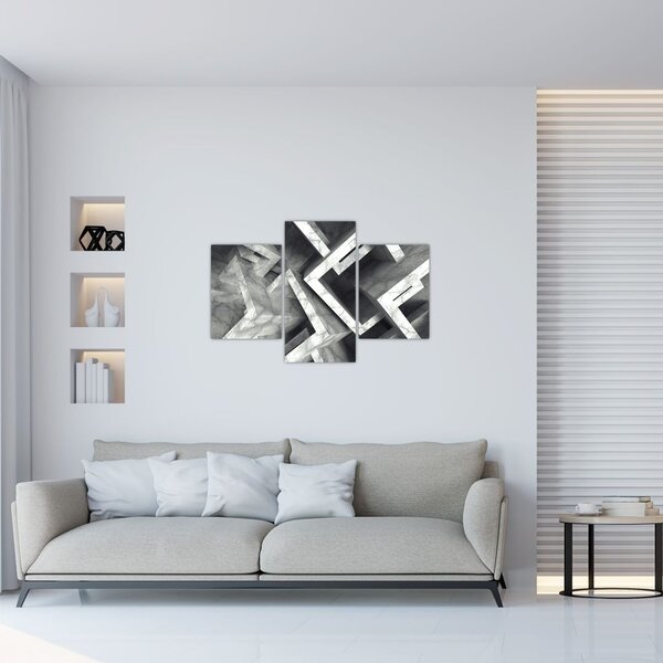 Abstraktný obraz kociek (90x60 cm)