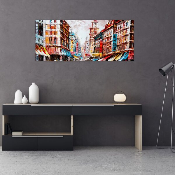 Obrázok - Hong Kong, olejomaľba (120x50 cm)