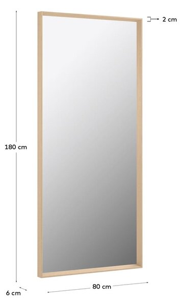Nástenné zrkadlo 80x180 cm Nerina Natural – Kave Home