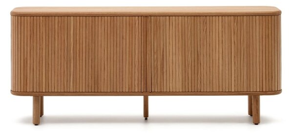 Komoda v dekore jaseňa s posuvnými dverami v prírodnej farbe 180x75,5x40 cm Mailen – Kave Home