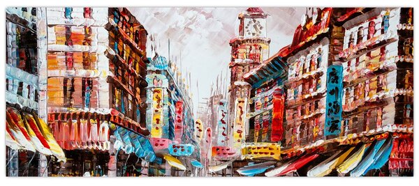 Obrázok - Hong Kong, olejomaľba (120x50 cm)