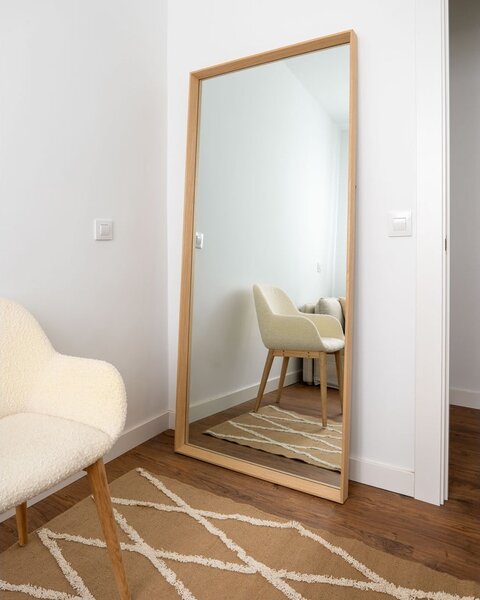 Nástenné zrkadlo 80x180 cm Nerina Natural – Kave Home