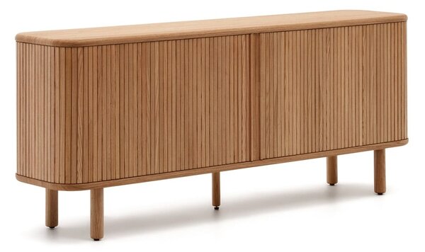 Komoda v dekore jaseňa s posuvnými dverami v prírodnej farbe 180x75,5x40 cm Mailen – Kave Home