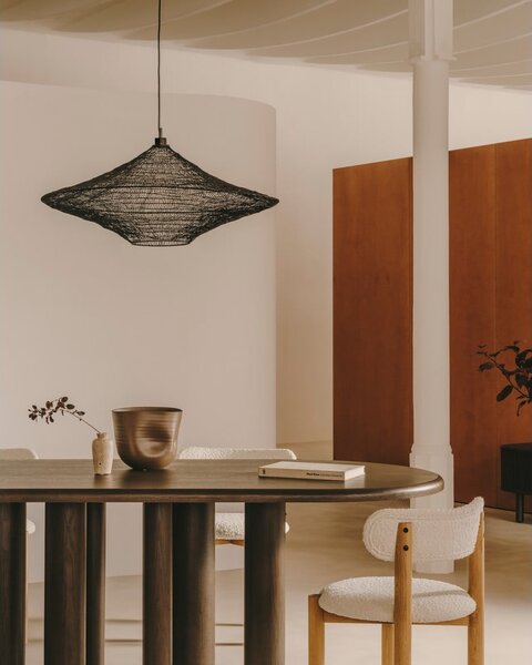 Čierne závesné svietidlo ø 87 cm Makai – Kave Home