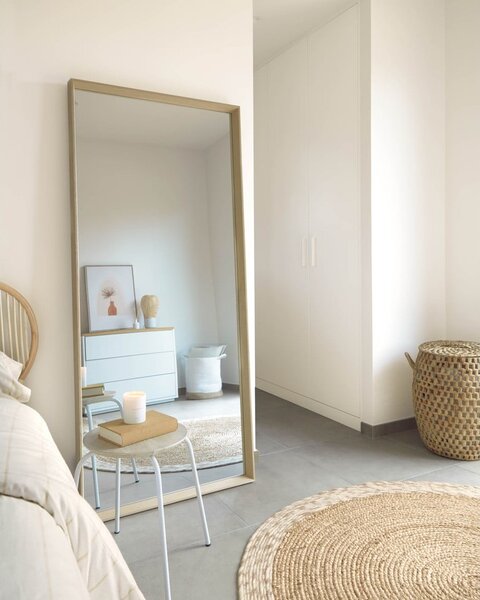 Nástenné zrkadlo 80x180 cm Nerina Natural – Kave Home