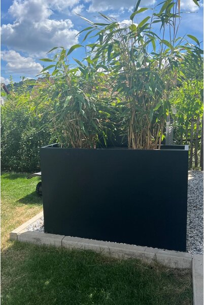 Kvetináč ELEMENTO, sklolaminát, šírka 117 cm, antracit