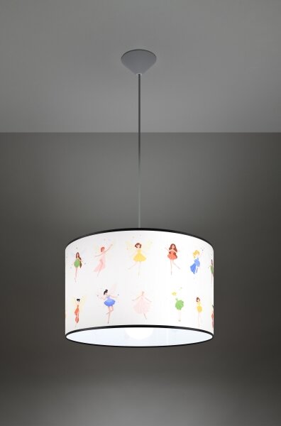 Sollux SL.1417 - Detský luster na lanku FAIRY 1xE27/15W/230V pr. 40 cm