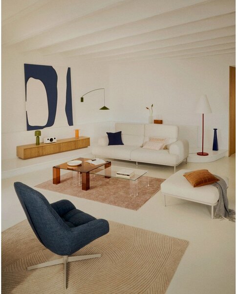TV stolík v dekore duba v prírodnej farbe 200x30x40 cm Helvine – Kave Home