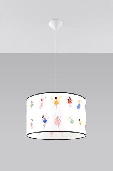 Sollux SL.1417 - Detský luster na lanku FAIRY 1xE27/15W/230V pr. 40 cm