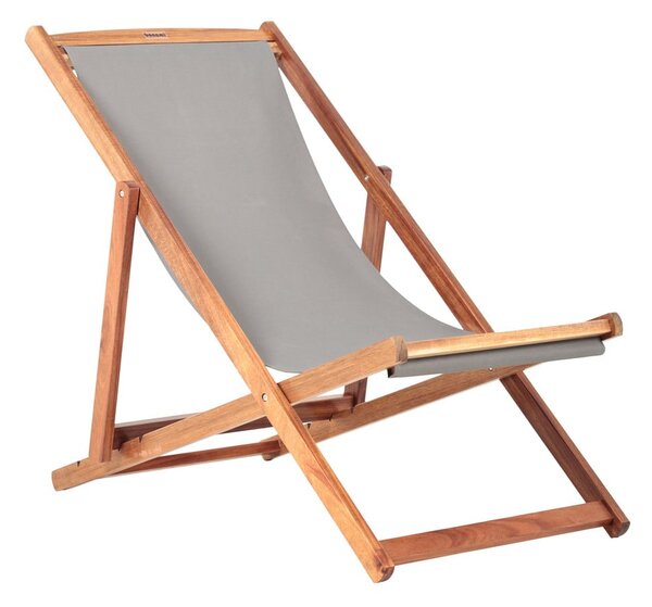 Sivé/v prírodnej farbe drevené záhradné ležadlo Dionysus – Essentials
