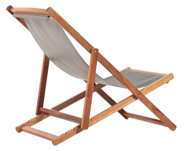 Sivé/v prírodnej farbe drevené záhradné ležadlo Dionysus – Essentials