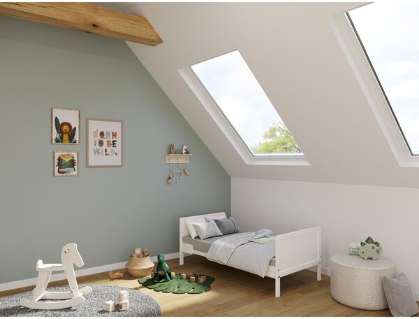 Biela postieľka z masívneho dreva 70x140 cm Alkmaar – Germania