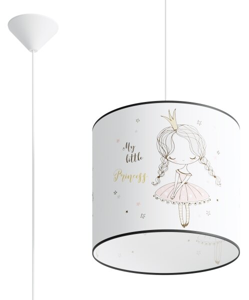 Sollux SL.1414 - Detský luster na lanku PRINCESS 1xE27/15W/230V pr. 30 cm