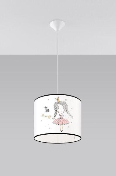 Sollux SL.1414 - Detský luster na lanku PRINCESS 1xE27/15W/230V pr. 30 cm