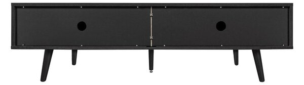 Čierny TV stolík v dekore duba 178x50x40 cm Rove – Woodman