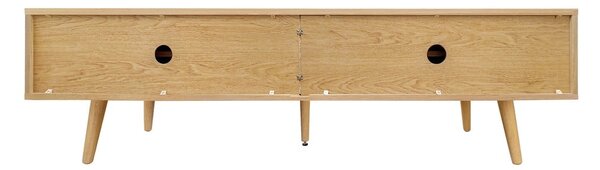 TV stolík v dekore duba v prírodnej farbe 178x50x40 cm Rove – Woodman