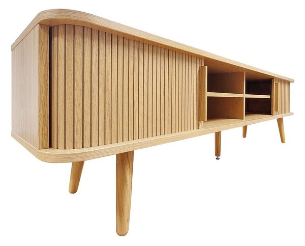 TV stolík v dekore duba v prírodnej farbe 178x50x40 cm Rove – Woodman