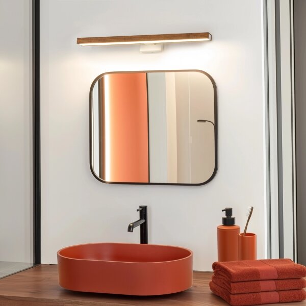 Brilagi-LED Kúpeľňové osvetlenie zrkadla WOODY MIRROR LED/12W/230V IP44 dub/biela