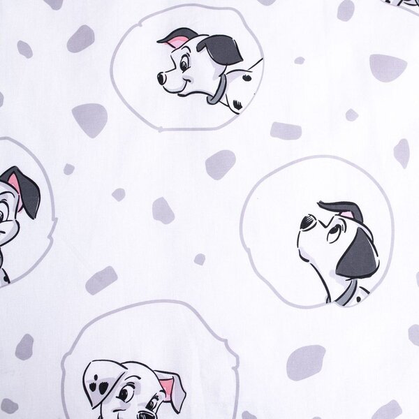 Biele bavlnené detské obliečky do postieľky 100x135 cm 101 Dalmatians – Jerry Fabrics