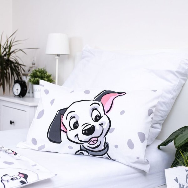 Biele bavlnené detské obliečky do postieľky 100x135 cm 101 Dalmatians – Jerry Fabrics