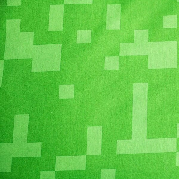 Zeleno-modré bavlnené detské obliečky na jednolôžko 140x200 cm Minecraft "Sssleep Tight" – Jerry Fabrics
