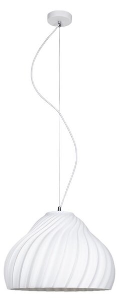 Luster na lanku SILVO 1xE27/60W/230V pr. 38 cm biela