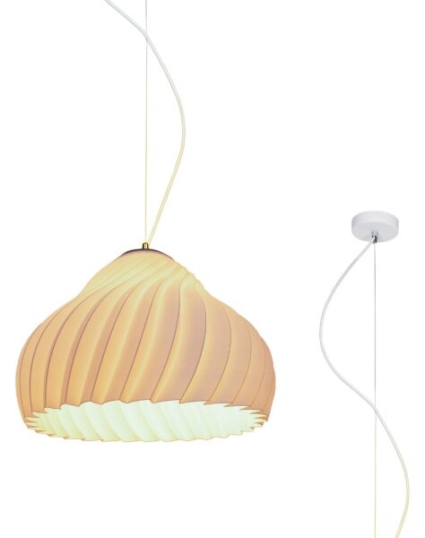 Luster na lanku SILVO 1xE27/60W/230V pr. 38 cm biela