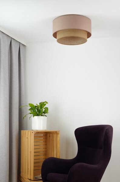Duolla - Stropné svietidlo BOHO 1xE27/15W/230V pr. 45 cm béžová/hnedá