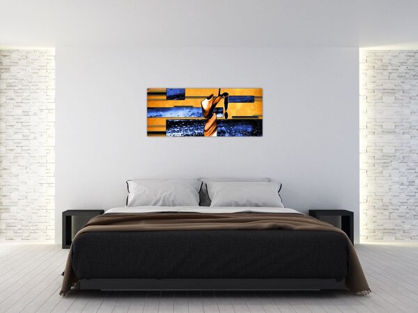 Obraz abstraktné maľby (120x50 cm)