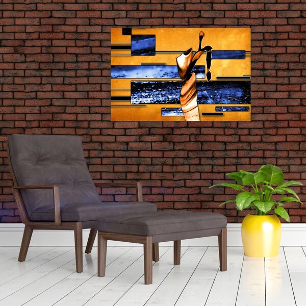 Obraz abstraktné maľby (90x60 cm)