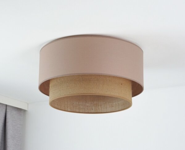 Duolla - Stropné svietidlo BOHO 1xE27/15W/230V pr. 45 cm béžová/hnedá