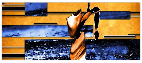 Obraz abstraktné maľby (120x50 cm)