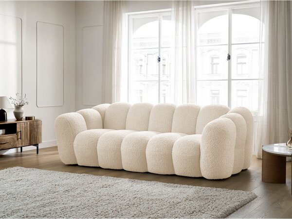 Béžová pohovka z textílie buklé 232 cm Hippolyte – Bobochic Paris