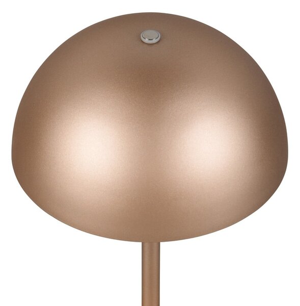 LED stolová lampa v bronzovej farbe s kovovým tienidlom (výška 21 cm) Munoz – Reality