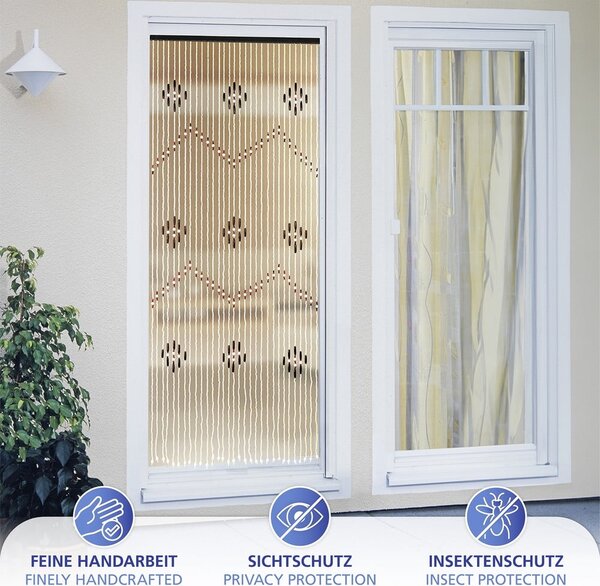 Bambusový záves do dverí v prírodnej farbe 90x200 cm – Maximex