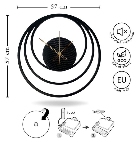 Nástenné hodiny ø 57 cm Noah – Styler