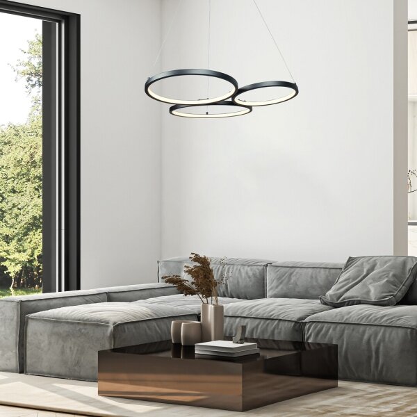 Rabalux 72297 - LED Luster na lanku FORMAND LED/38W/230V čierna