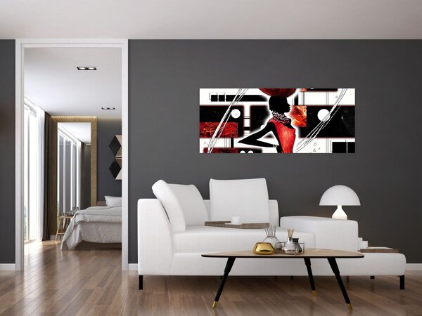 Obraz maľby starovekej dámy (120x50 cm)