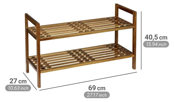 Stojan na topánky z masívu akácie v prírodnej farbe 69x40,5x27 cm Fondi – Wenko