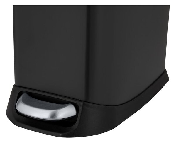 Matne čierny pedálový oceľový odpadkový kôš 12 l Design – Wenko